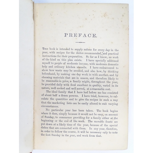 856 - Book: A Year's Cookery, by Phillis Browne. Published by Cassell, Petter, Galpin & Co. c. 1880