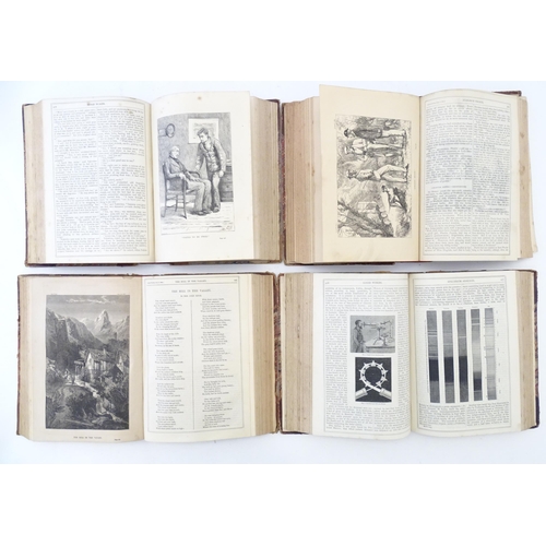 864 - Books: Four bound volumes of Good Words magazine comprising the years 1866 and 1869, edited by Norma... 