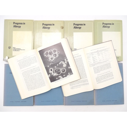 865 - Books: Ten volumes of Progress in Allergy, 7 volumes from 1963 to 1970 (vols 7, 8, 10, 11, 12, 13 & ... 