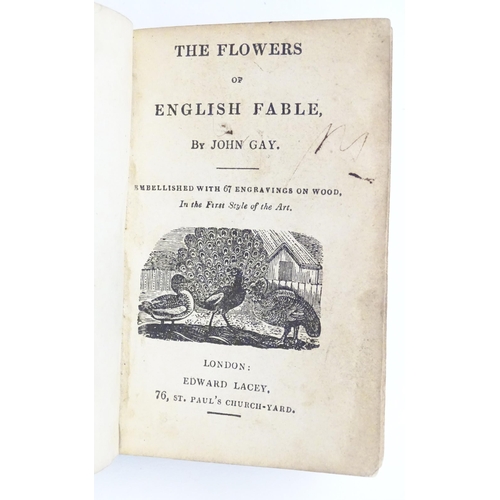 881 - Book: The Flowers of English Fable, or Gay's Fables, by John Gay. Published by Edward Lacey, London,... 