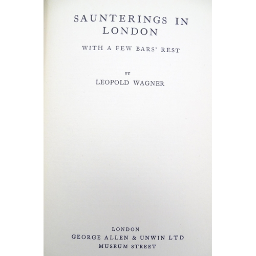 889 - Books: Three books comprising Meet Me At The Savoy, by Jean Nicol, 1952; The Cockney - A Survey of L... 