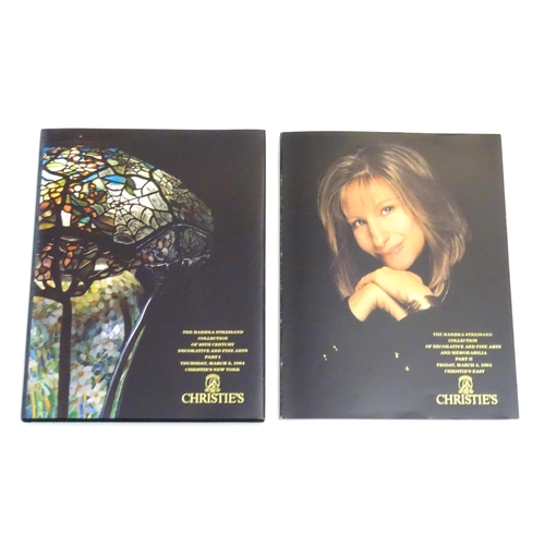 890 - Book: Christie's The Barbra Streisand Collection auction catalogues, two volumes, Christie's East an... 