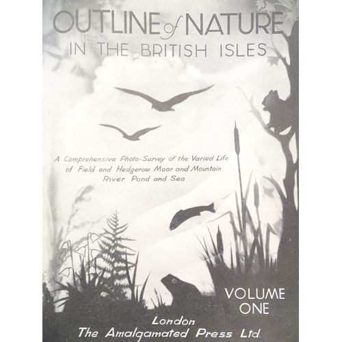 906 - Books: Outline of Nature in the British Isles, volumes 1 & 2, edited by John Hammerton. Together wit... 