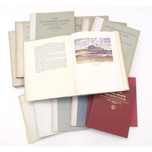 917 - Books: A quantity of bound annuals of The Old Watercolour Colour's Society comprising the years, 194... 