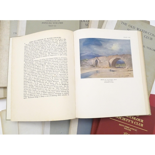 917 - Books: A quantity of bound annuals of The Old Watercolour Colour's Society comprising the years, 194... 