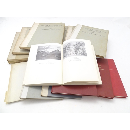 917 - Books: A quantity of bound annuals of The Old Watercolour Colour's Society comprising the years, 194... 