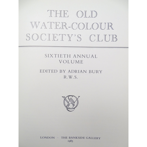 917 - Books: A quantity of bound annuals of The Old Watercolour Colour's Society comprising the years, 194... 