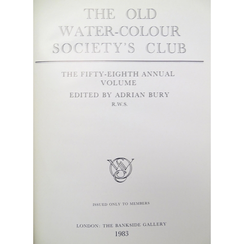 917 - Books: A quantity of bound annuals of The Old Watercolour Colour's Society comprising the years, 194... 