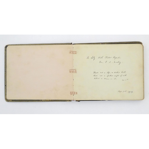 951 - An early 20thC autograph album / guest / visitor book belonging to a WWI / WW1 nurse named Lily Higg... 