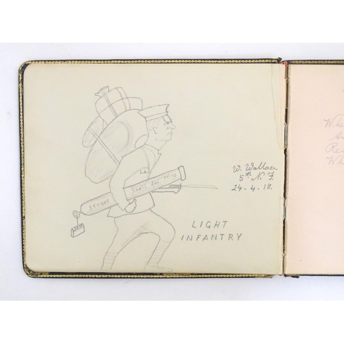 951 - An early 20thC autograph album / guest / visitor book belonging to a WWI / WW1 nurse named Lily Higg... 