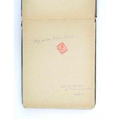 951 - An early 20thC autograph album / guest / visitor book belonging to a WWI / WW1 nurse named Lily Higg... 