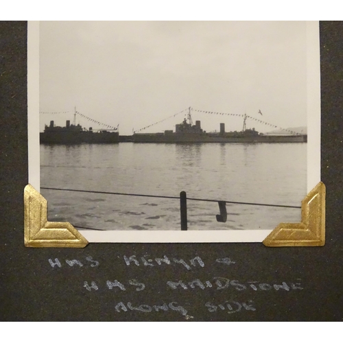 984 - Militaria, post-war 1950's photograph album, M(E) P. G. Ratty RN : the photograph album of a nationa... 