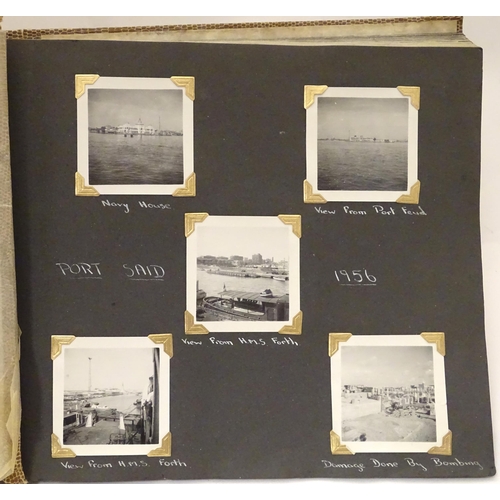 984 - Militaria, post-war 1950's photograph album, M(E) P. G. Ratty RN : the photograph album of a nationa... 