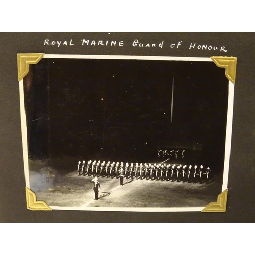 985 - Militaria: the inter-war period photograph album of a Royal Marine serving aboard H.M.S. Carlisle, c... 