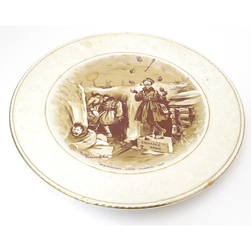 990A - Militaria, WW1 / WWI / World War 1 / First World War : a commemorative plate by Grimwades, decorated... 