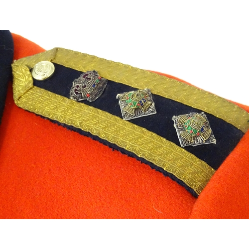 994 - Militaria: a mid to late 20thC British Army Colonel's no.10 mess dress uniform, comprising short jac... 