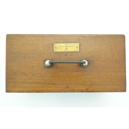 1062 - A 20thC German barograph with plaque to top Marine Observatorium. Approx. 6 1/2