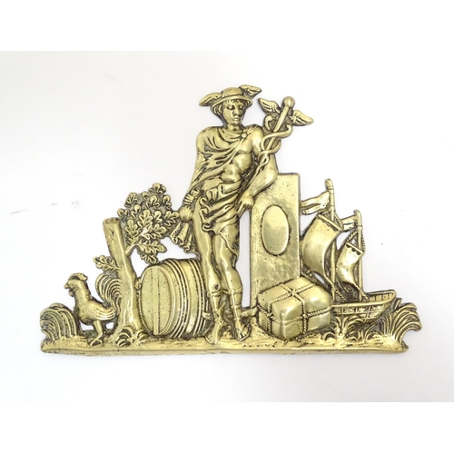 1181 - A quantity of assorted cast fireplace / fireside / chimney ornaments to include the god Mercury / He... 