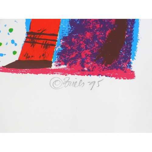 1703 - Clemens Briels (b. 1946), Limited edition seriograph, no. 229 / 250, Untitled II, An abstract compos... 