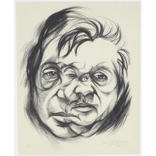 1704 - Jacques Saraben (b. 1939), Artist's Proof lithograph, A portrait of Francis Bacon. Signed and dated ... 