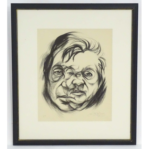 1704 - Jacques Saraben (b. 1939), Artist's Proof lithograph, A portrait of Francis Bacon. Signed and dated ... 