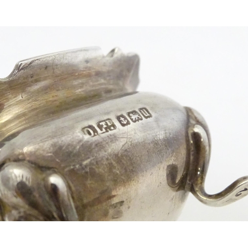 449 - A silver salt hallmarked Birmingham 1919, maker Oldfield Ltd. Together with an associated silver sal... 