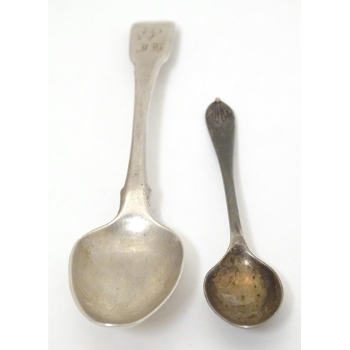 484 - A Geo III silver Fiddle pattern teaspoon hallmarked London 1810, maker S. A. Together with a silver ... 