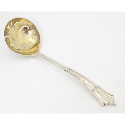 353 - A  silver Albany pattern sugar sifter spoon  Hallmarked London 1920, maker Francis Stebbings Approx.... 