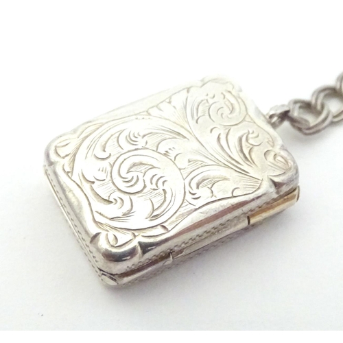 364 - A Victorian silver Vinaigrette hallmarked  Birmingham 1871 maker Hilliard & Thomason.  Approx. 1