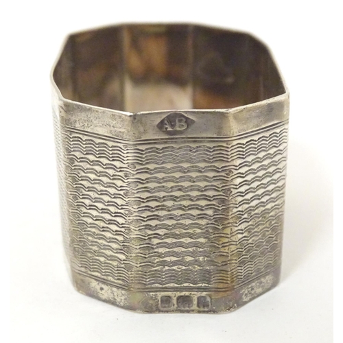 369 - Three various silver napkin rings hallmarked London 1897, maker WRC, Sheffield 1914, maker Levesley ... 