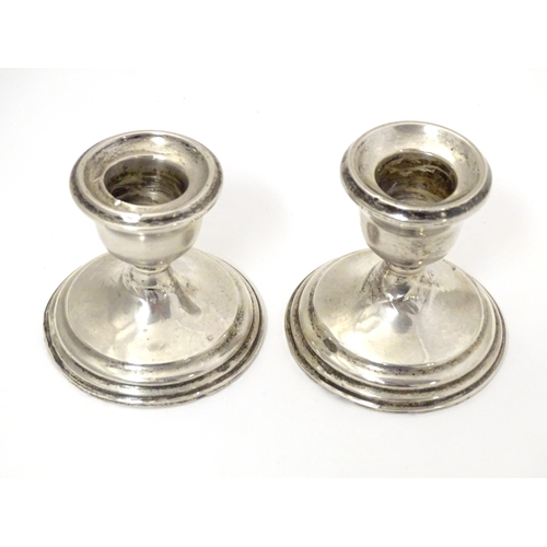 304 - Two American short silver candlesticks, marked P. S. Co. Possibly Preisner Silver Company. Approx. 2... 