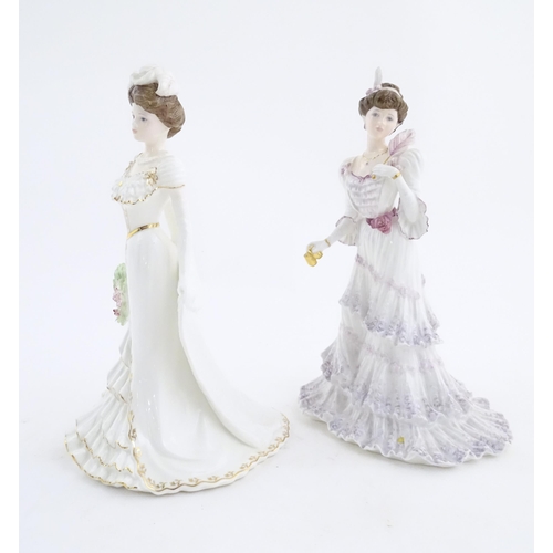 122 - Assorted ceramics to include two limited edition Coalport Golden Age ladies, one titled Charlotte Ro... 