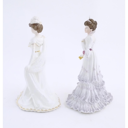 122 - Assorted ceramics to include two limited edition Coalport Golden Age ladies, one titled Charlotte Ro... 