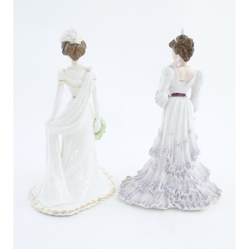 122 - Assorted ceramics to include two limited edition Coalport Golden Age ladies, one titled Charlotte Ro... 