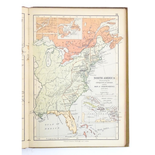 895 - Book: The Half-Crown Historical Atlas. Published by W. & A. K. Johnston, c. 1871