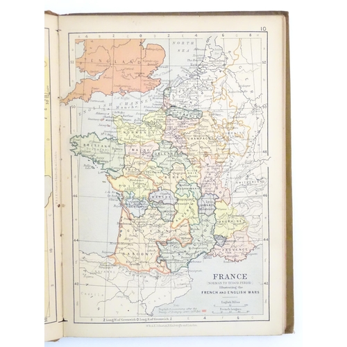 895 - Book: The Half-Crown Historical Atlas. Published by W. & A. K. Johnston, c. 1871