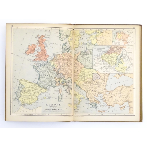 895 - Book: The Half-Crown Historical Atlas. Published by W. & A. K. Johnston, c. 1871