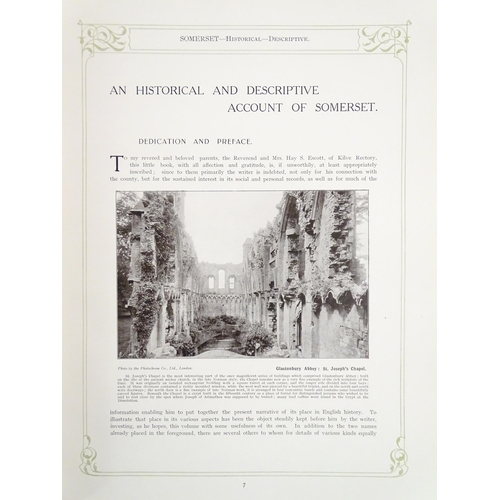 910 - Book: Somerset - Historical, Descriptive, Biographical. Published by W. Mate & Sons Ltd., 1926 for M... 