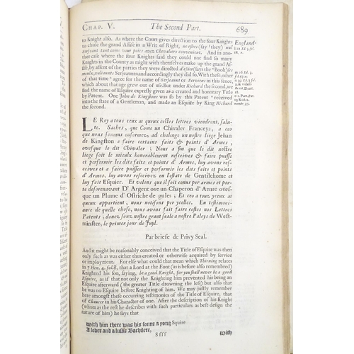 911 - Book: Titles of Honor / Honour, by John Selden. Printed by E. Tyler and R. Holt for Thomas Dring, Lo... 