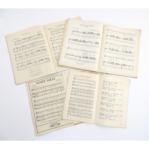 934 - Three early 20thC Hawaiian song books comprising Songs from Aloha Land, compiled by N. B. Bailey, 19... 