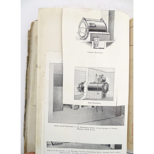 935 - A late 19th / early 20thC scrap book / album containing various newspaper and magazine cuttings to i... 