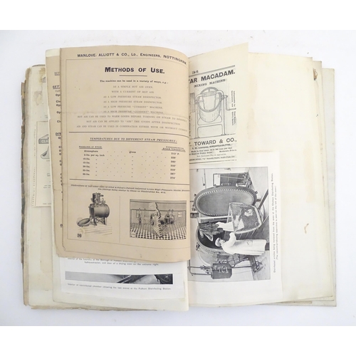 935 - A late 19th / early 20thC scrap book / album containing various newspaper and magazine cuttings to i... 