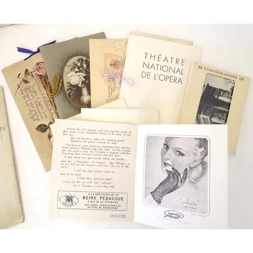 936 - A quantity of assorted early 20thC ephemera relating to Dorcas M. Naylor, former Foreign Office secr... 