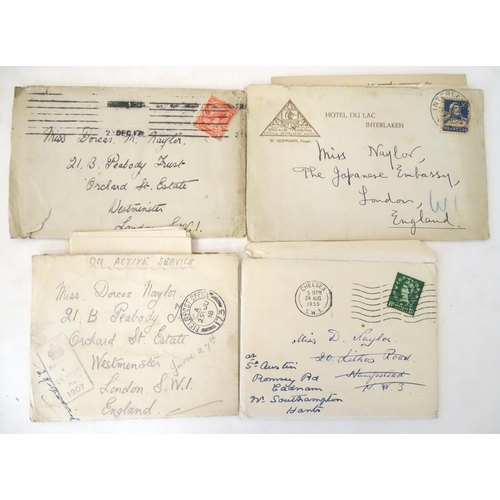 936 - A quantity of assorted early 20thC ephemera relating to Dorcas M. Naylor, former Foreign Office secr... 