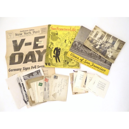 936 - A quantity of assorted early 20thC ephemera relating to Dorcas M. Naylor, former Foreign Office secr... 