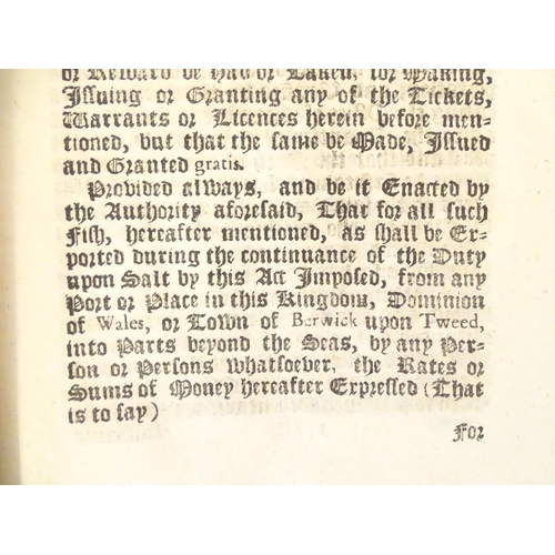 937 - A large quantity of 17thC William and Mary Acts of Parliament, to include An act for the more effect... 