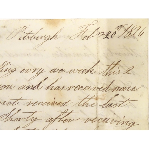 940 - An early 19thC handwritten letter addressed to Mr James Herbertson Wright / father and brothers and ... 