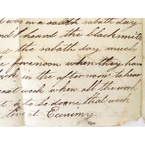 940 - An early 19thC handwritten letter addressed to Mr James Herbertson Wright / father and brothers and ... 