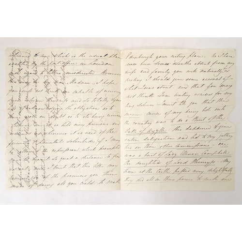 942 - Four early 19thC hand written letters / personal correspondences three reputed to be written by scul... 