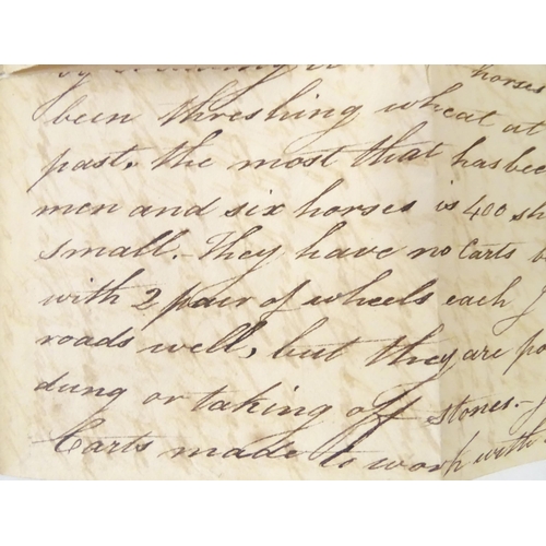 943 - An early 19thC hand written ship letter from Palatine Bridge, United States to Scotland. Dated 1823